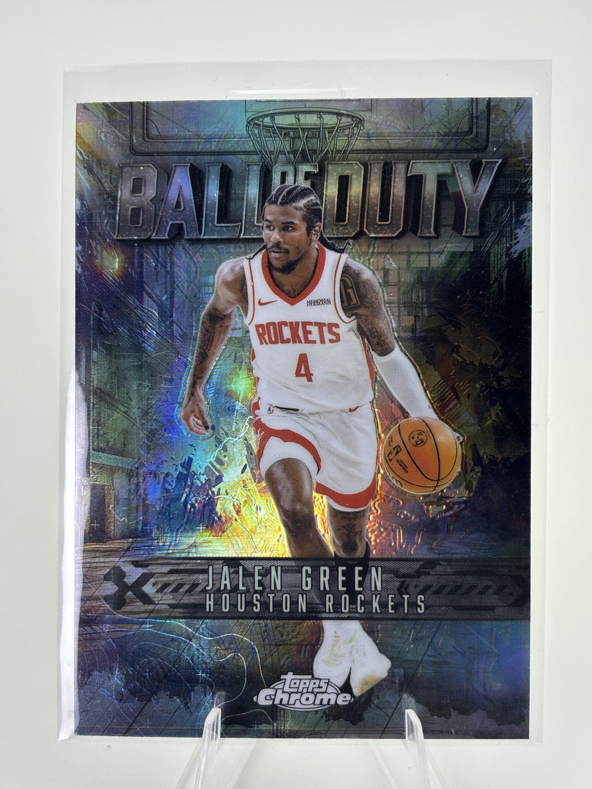 2025-26 Topps Chrome #BD-8 Jalen Green Ball of Duty Refractor