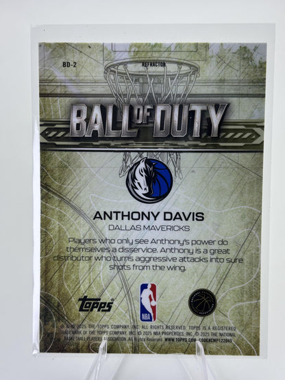 2025-26 Topps Chrome #BD-2 Anthony Davis Ball of Duty Refractor