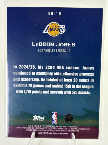 2025-26 Topps #8B-19 LeBron James 8-Bit Ballers
