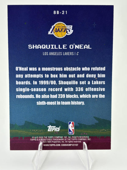 2025-26 Topps #8B-21 Shaquille O'Neal 8-Bit Ballers