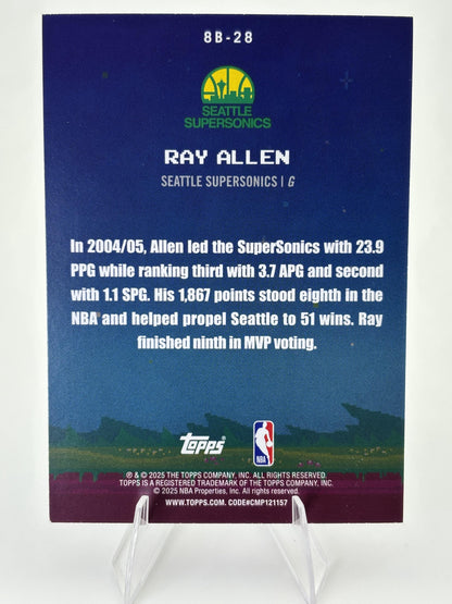 2025-26 Topps #8B-28 Ray Allen 8-Bit Ballers