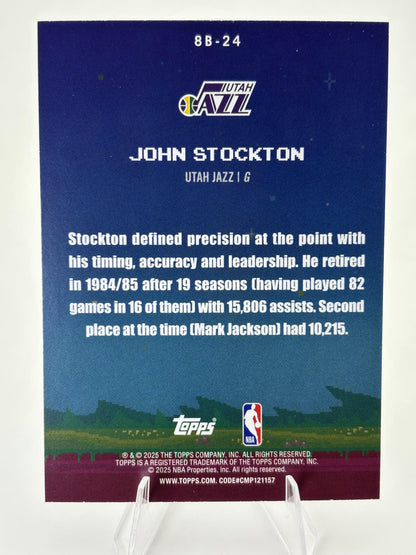 2025-26 Topps #8B-24 John Stockton 8-Bit Ballers