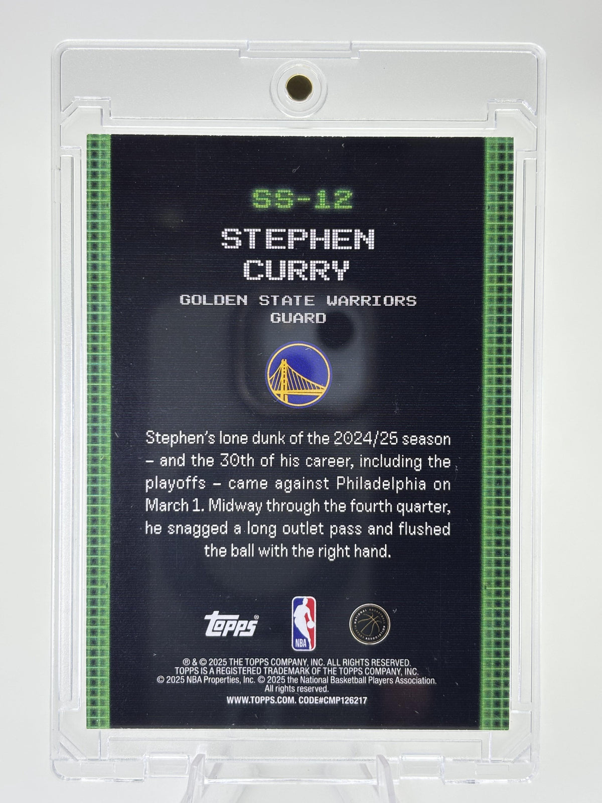 2025-26 Topps #SS-12 Stephen Curry Scan and Slam