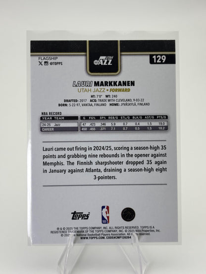 2025-26 Topps #129 Lauri Markkanen Blackout