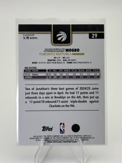 2025-26 Topps #29 Jonathan Mogbo Blackout