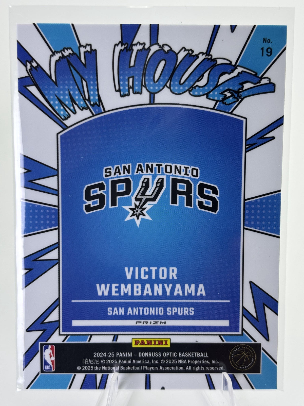 2024-25 Donruss Optic #19 Victor Wembanyama My House Holo