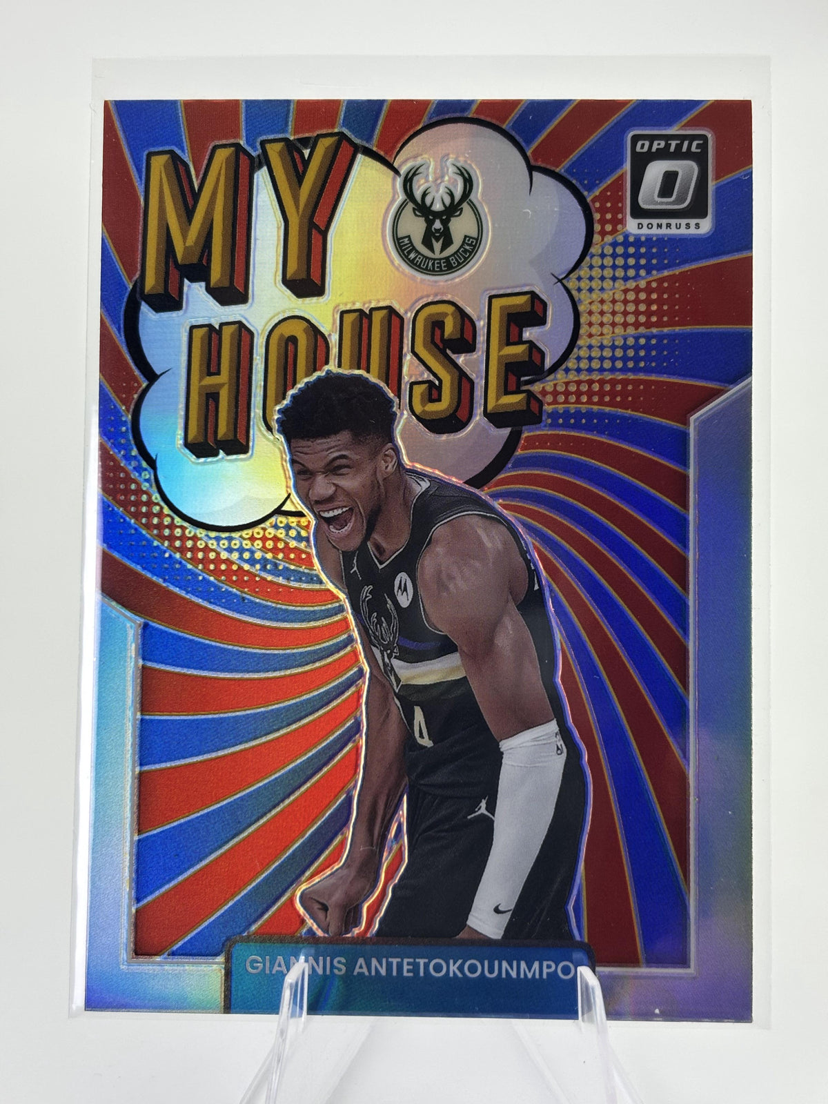 2021-22 Donruss Optic #4 Giannis Antetokounmpo My House Holo