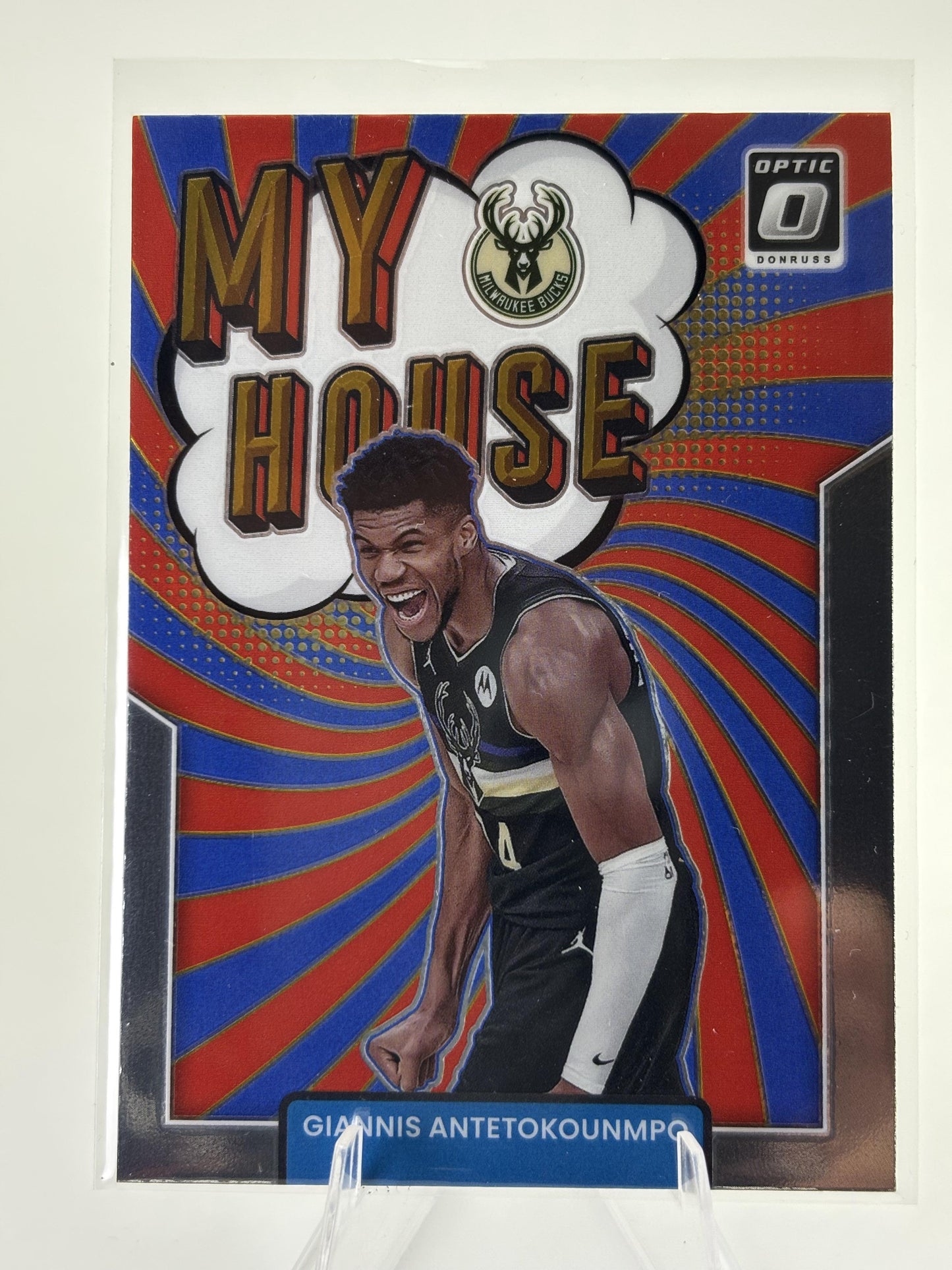 2021-22 Donruss Optic #4 Giannis Antetokounmpo My House Holo