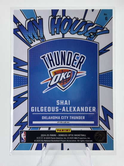 2024-25 Donruss Optic #6 Shai Gilgeous-Alexander My House Purple
