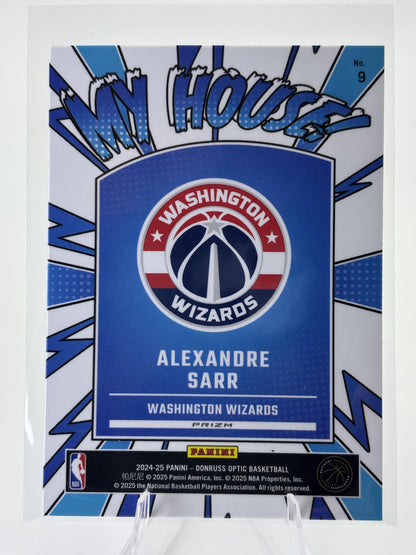 2024-25 Donruss Optic #9 Alexandre Sarr My House Purple