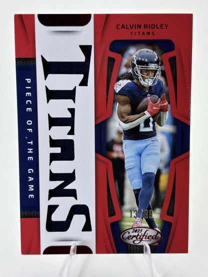 2025 Panini Certified #POG-CRY Calvin Ridley Piece of the Game Red #/99