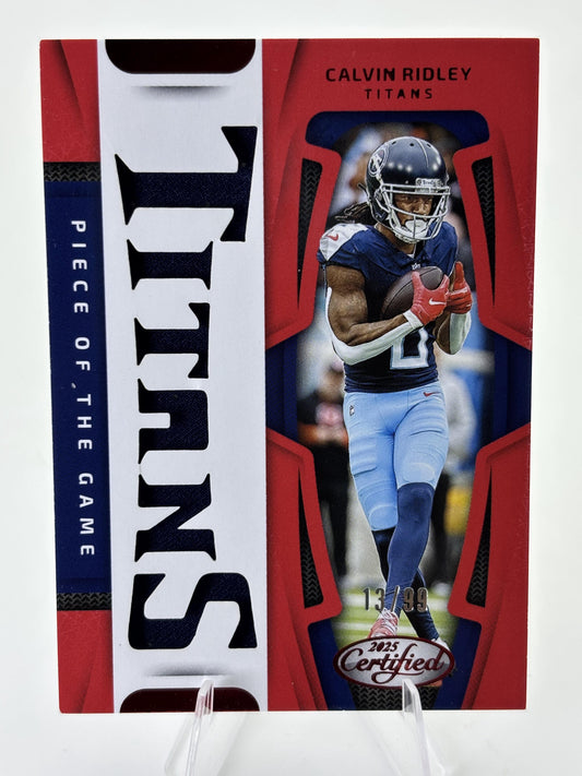2025 Panini Certified #POG-CRY Calvin Ridley Piece of the Game Red #/99
