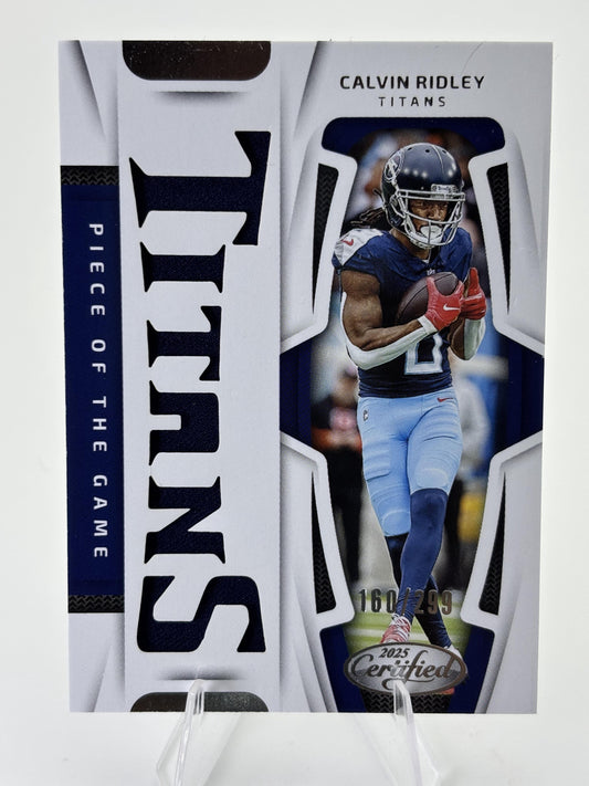 2025 Panini Certified #POG-CRY Calvin Ridley Piece of the Game #/299