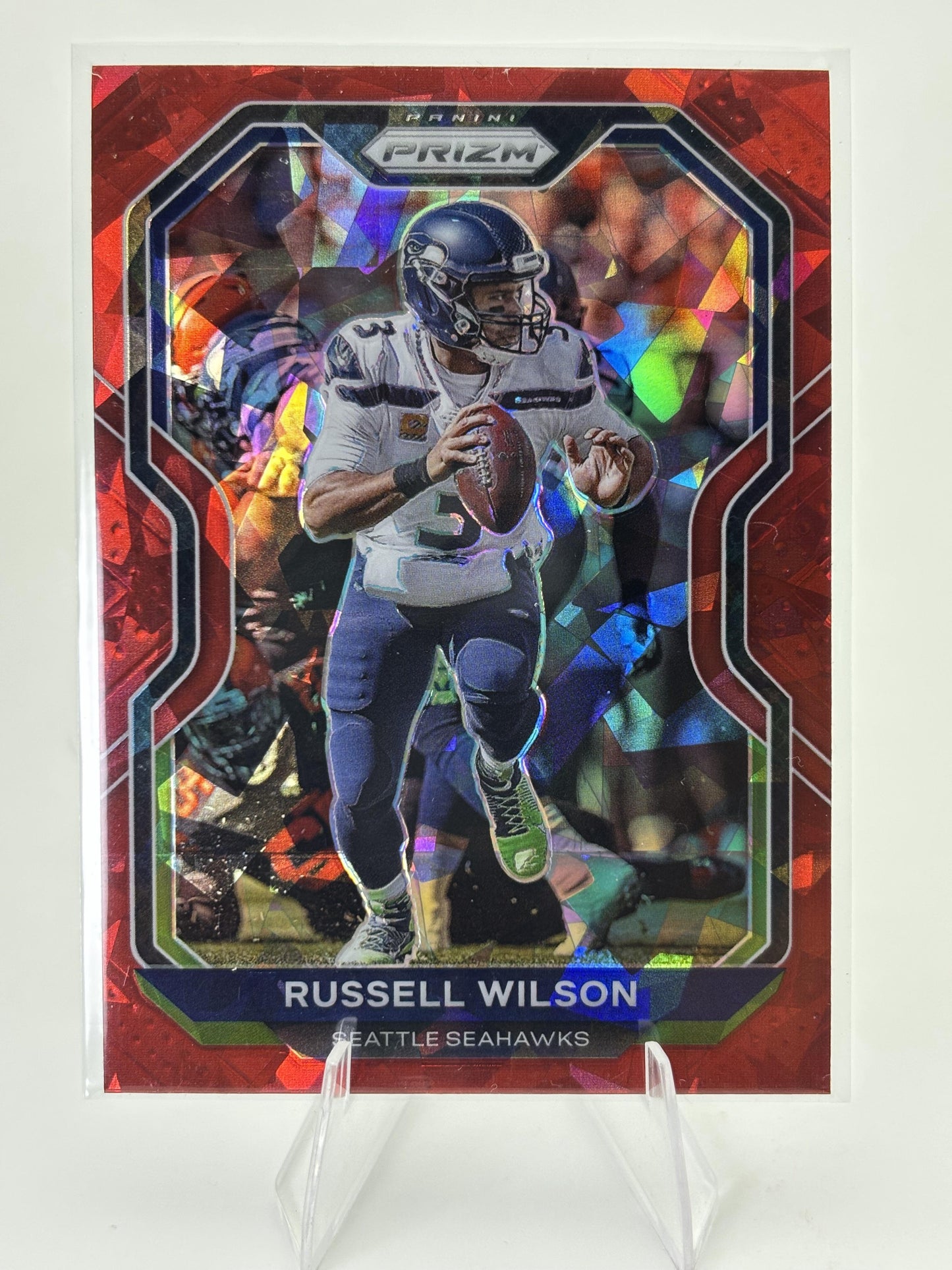 2020 Panini Prizm #294 Russell Wilson Prizm Red Ice