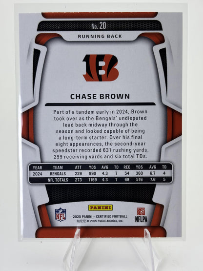 2025 Panini Certified #20 Chase Brown
