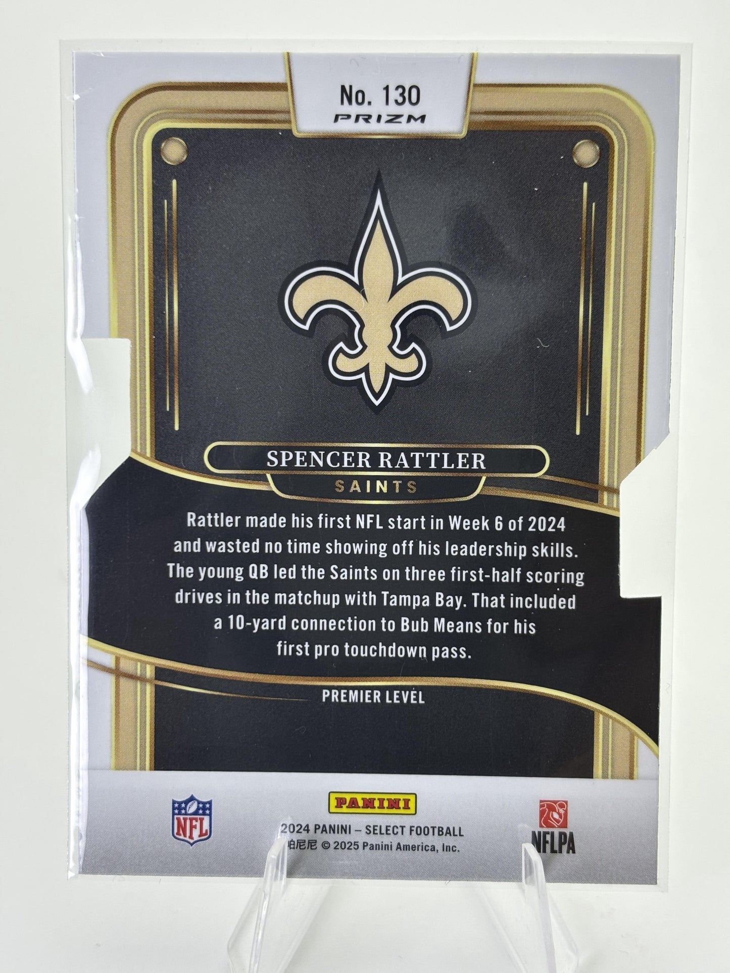 2024 Panini Select #130 Spencer Rattler Silver Prizm Die Cut