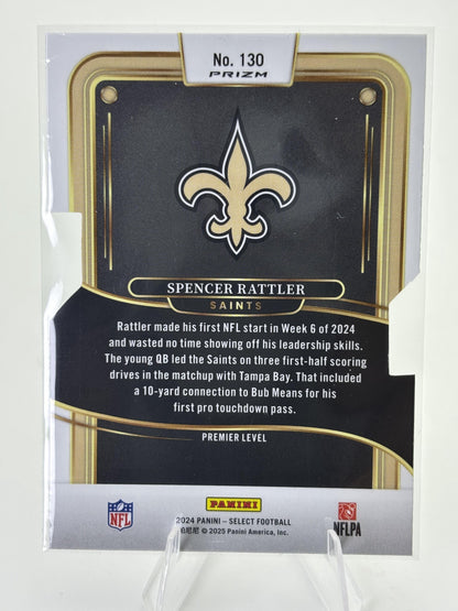2024 Panini Select #130 Spencer Rattler Silver Prizm Die Cut