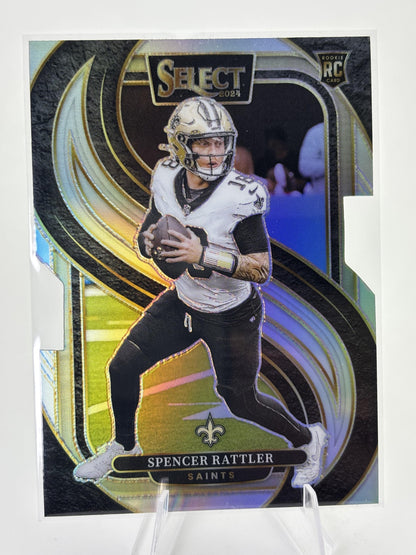 2024 Panini Select #130 Spencer Rattler Silver Prizm Die Cut
