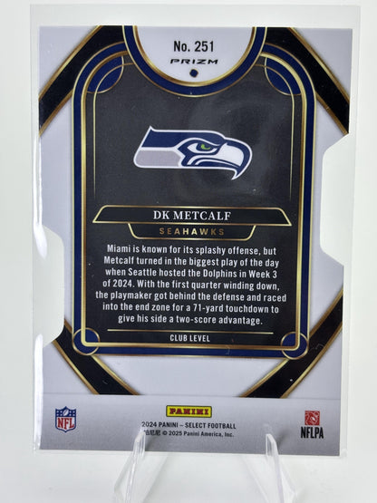 2024 Panini Select #251 DK Metcalf Silver Prizm Die Cut