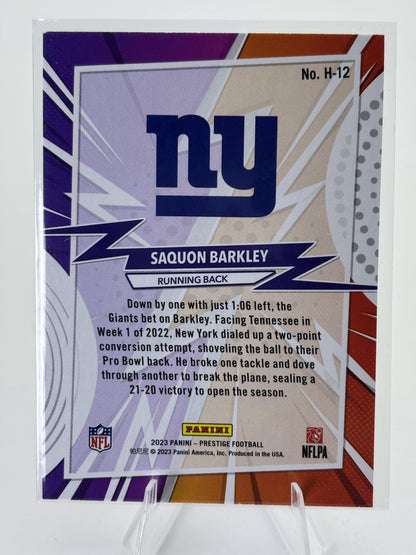 2023 Panini Prestige #H-12 Saquon Barkley Heroes