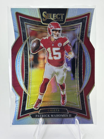2024 Panini Select #33 Patrick Mahomes II Silver Prizm Die Cut