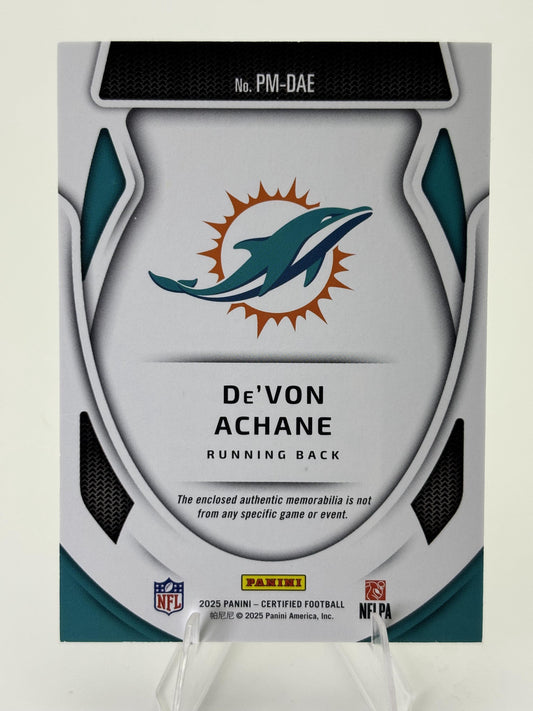 2025 Panini Certified #PM-DAE De'Von Achane Pro Materials #/299