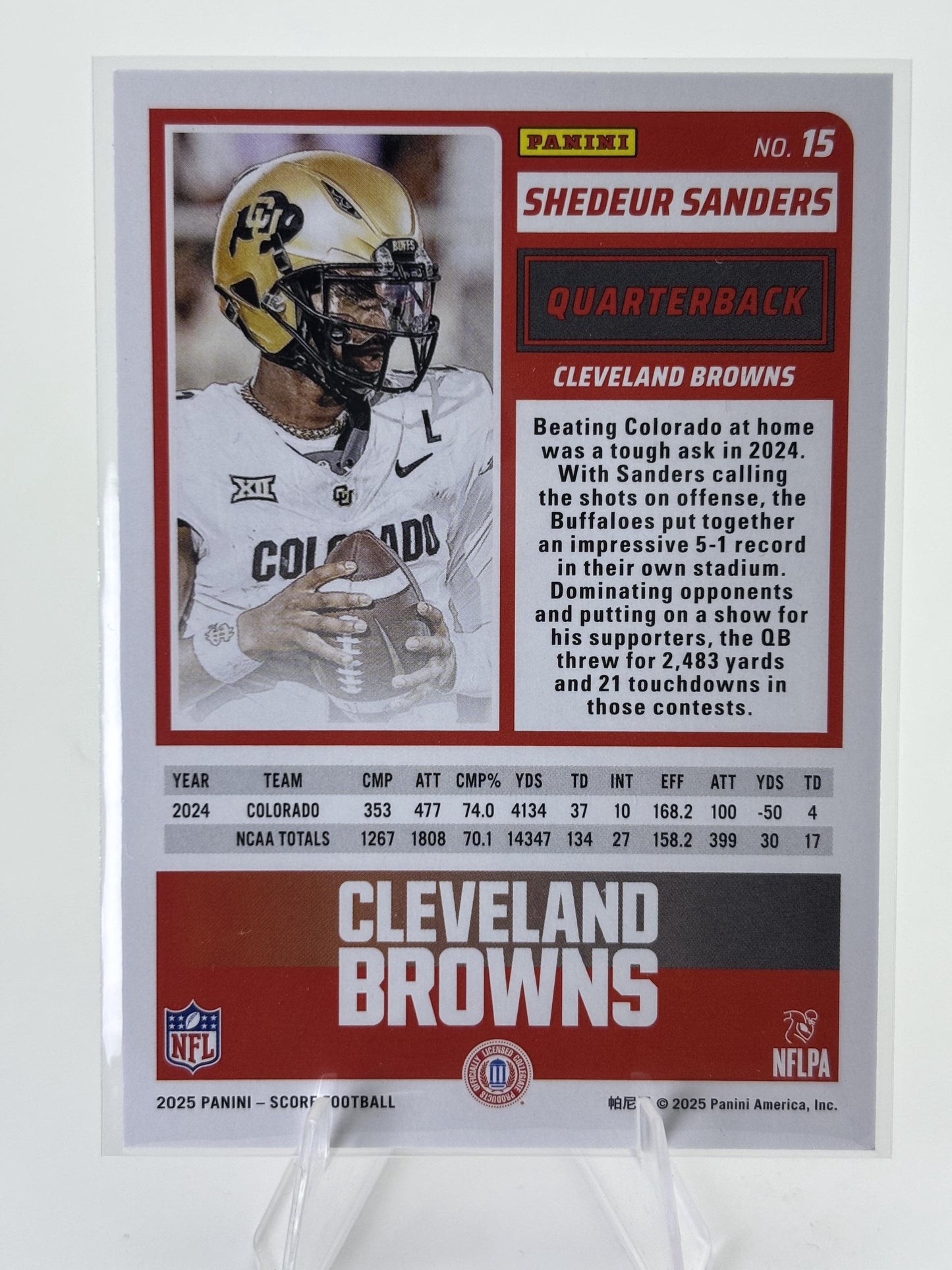 2025 Score #15 Shedeur Sanders Purple