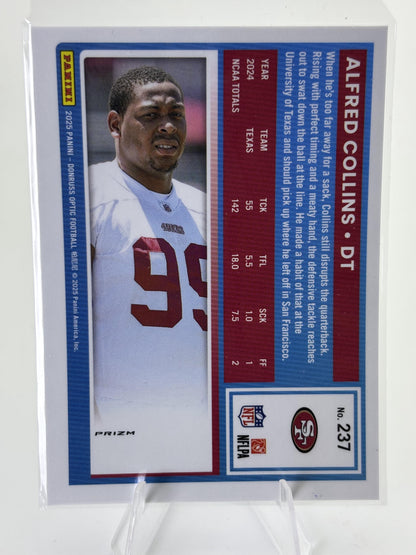 2025 Donruss #355 Alfred Collins Optic Rated Rookies Preview Pink