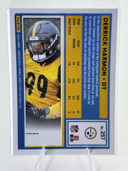 2025 Donruss Optic #257 Derrick Harmon Red Hyper