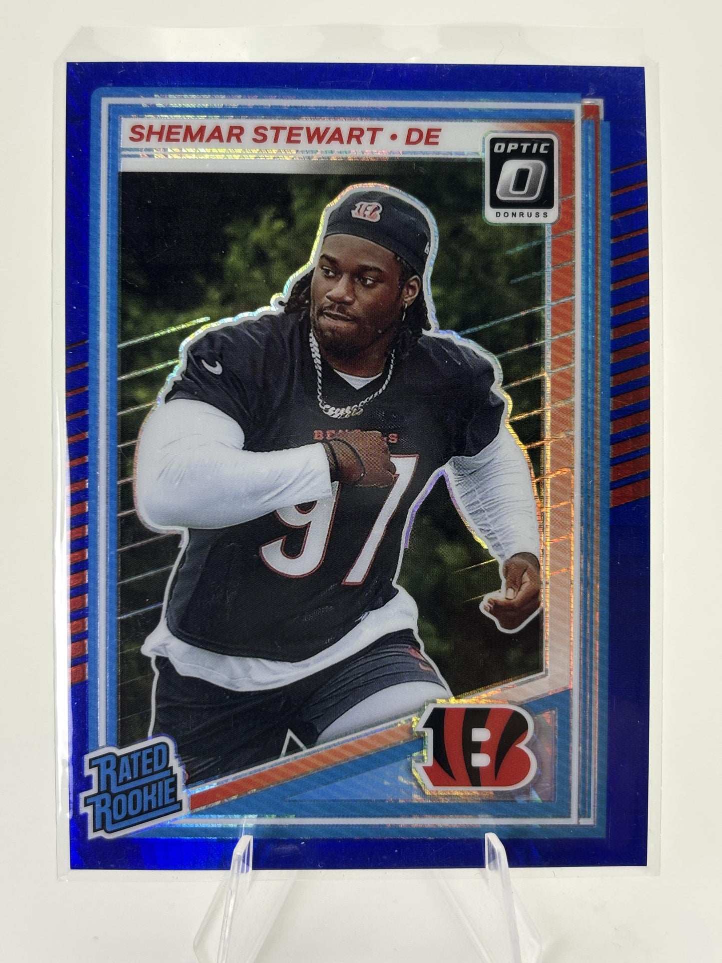 2025 Donruss Optic #260 Shemar Stewart Blue Hyper