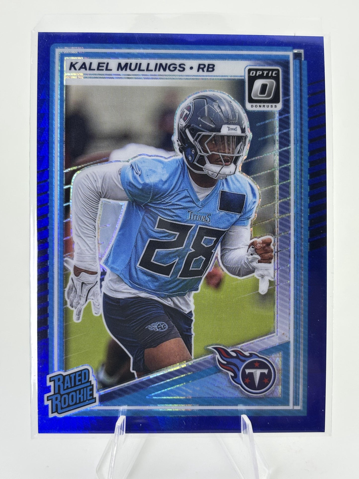 2025 Donruss Optic #262 Kalel Mullings Blue Hyper