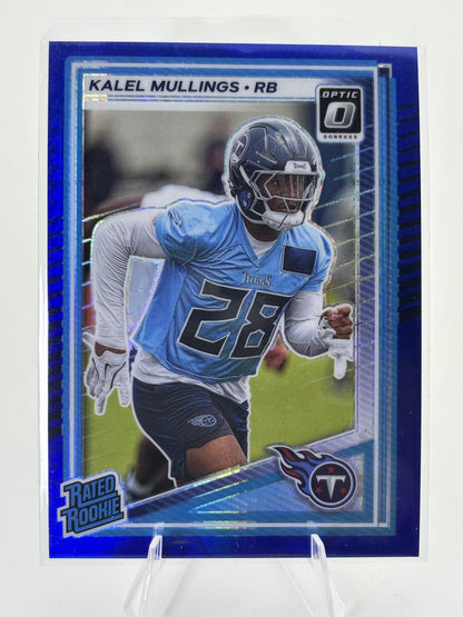 2025 Donruss Optic #262 Kalel Mullings Blue Hyper