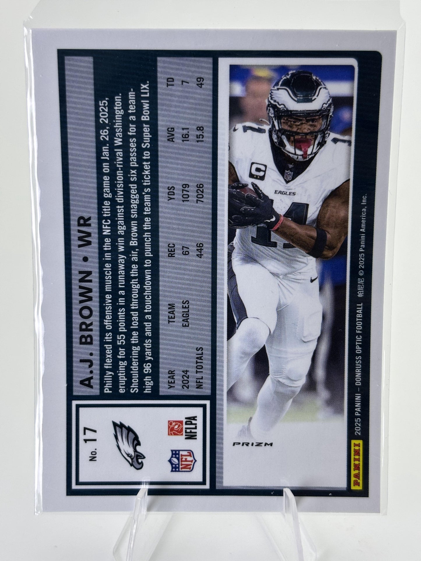 2025 Donruss Optic #17 A.J. Brown Holo