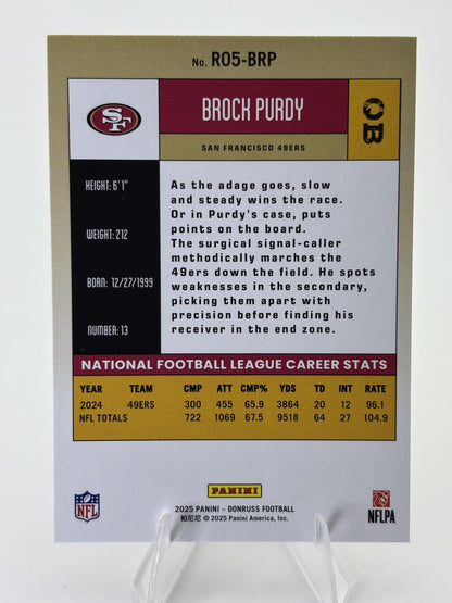 2025 Donruss #R05-BRP Brock Purdy Retro 2005