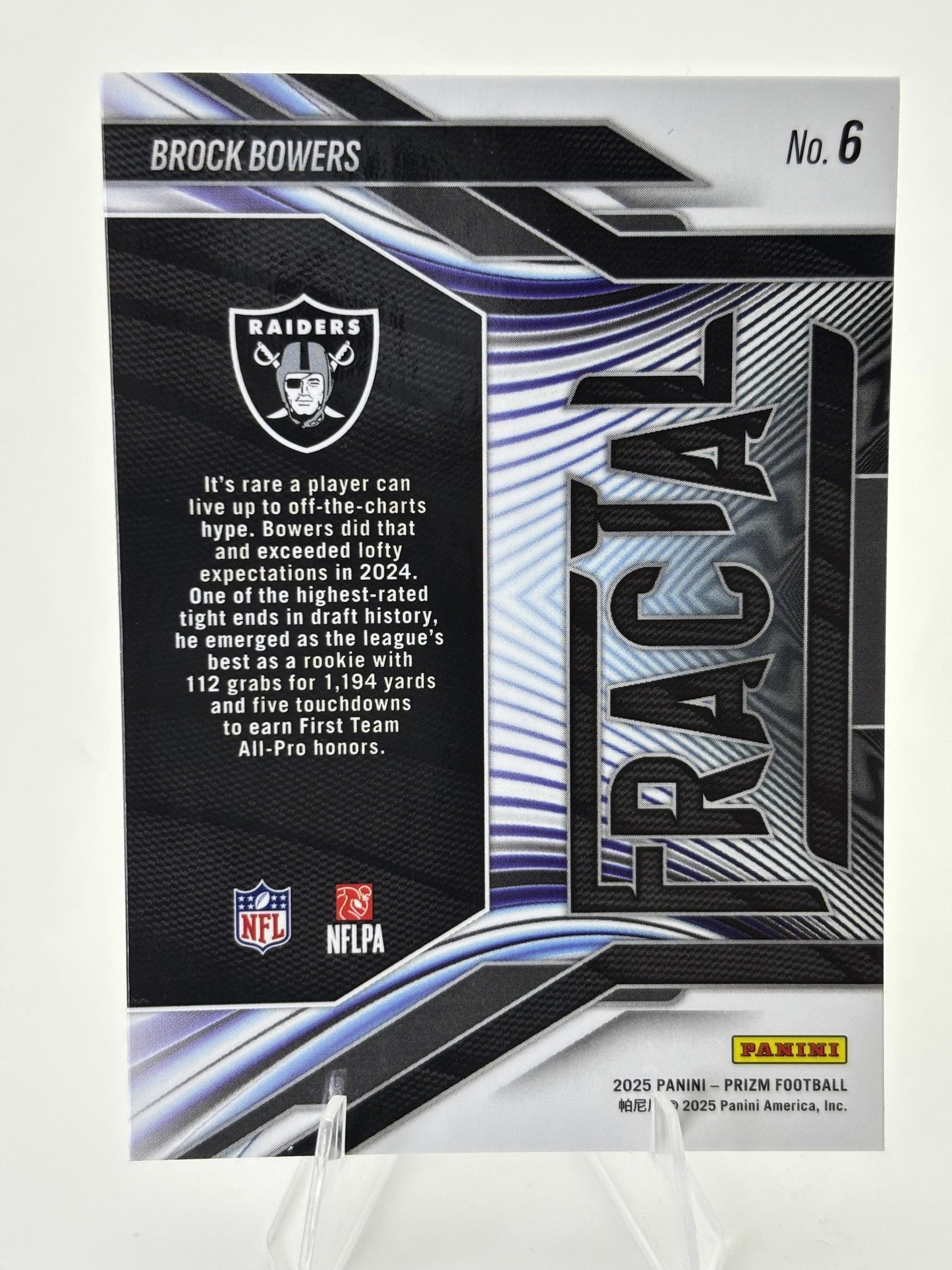2025 Panini Prizm #6 Brock Bowers Fractal