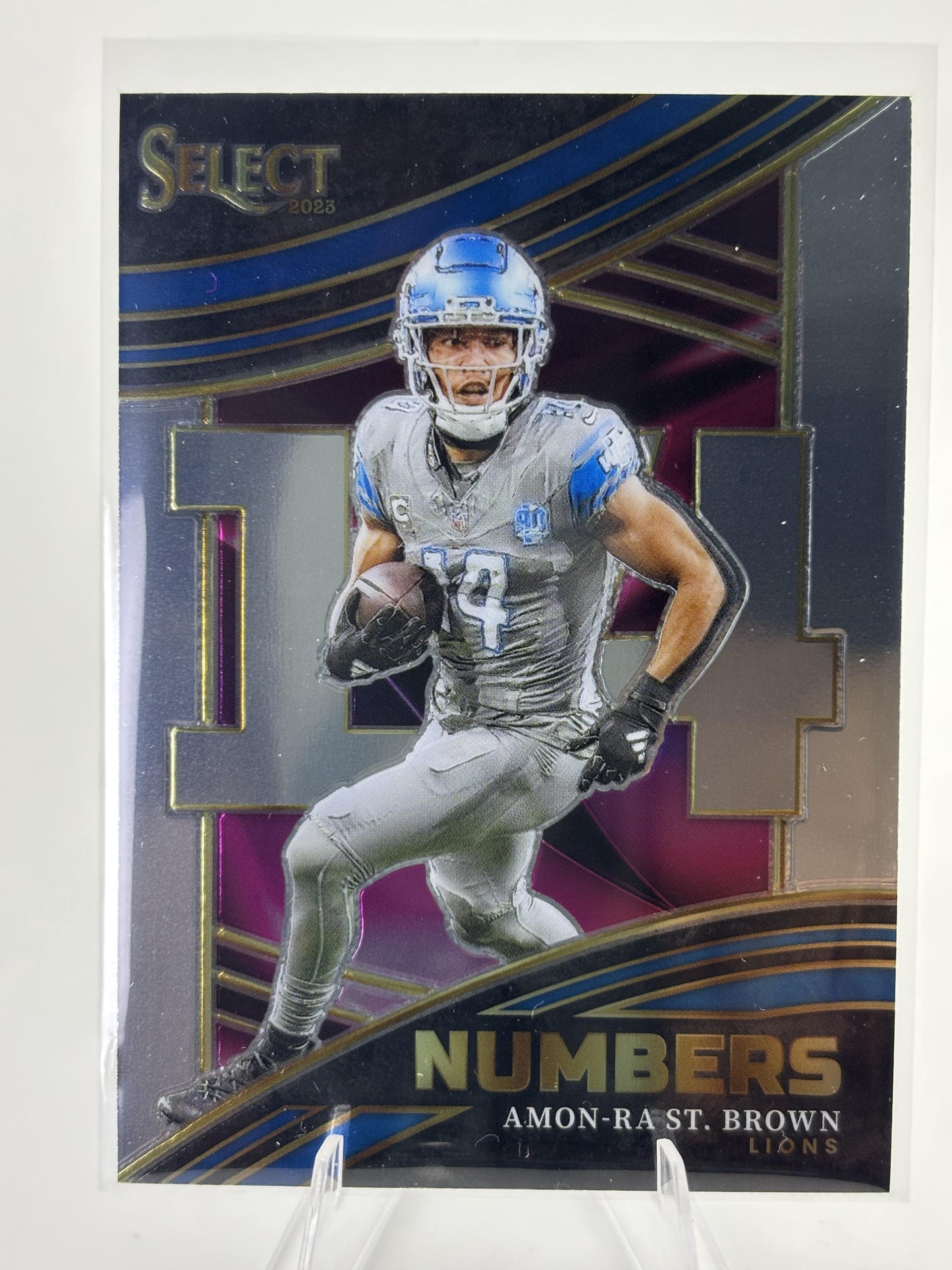 2023 Panini Select #NMB-AST Amon-Ra St. Brown Numbers