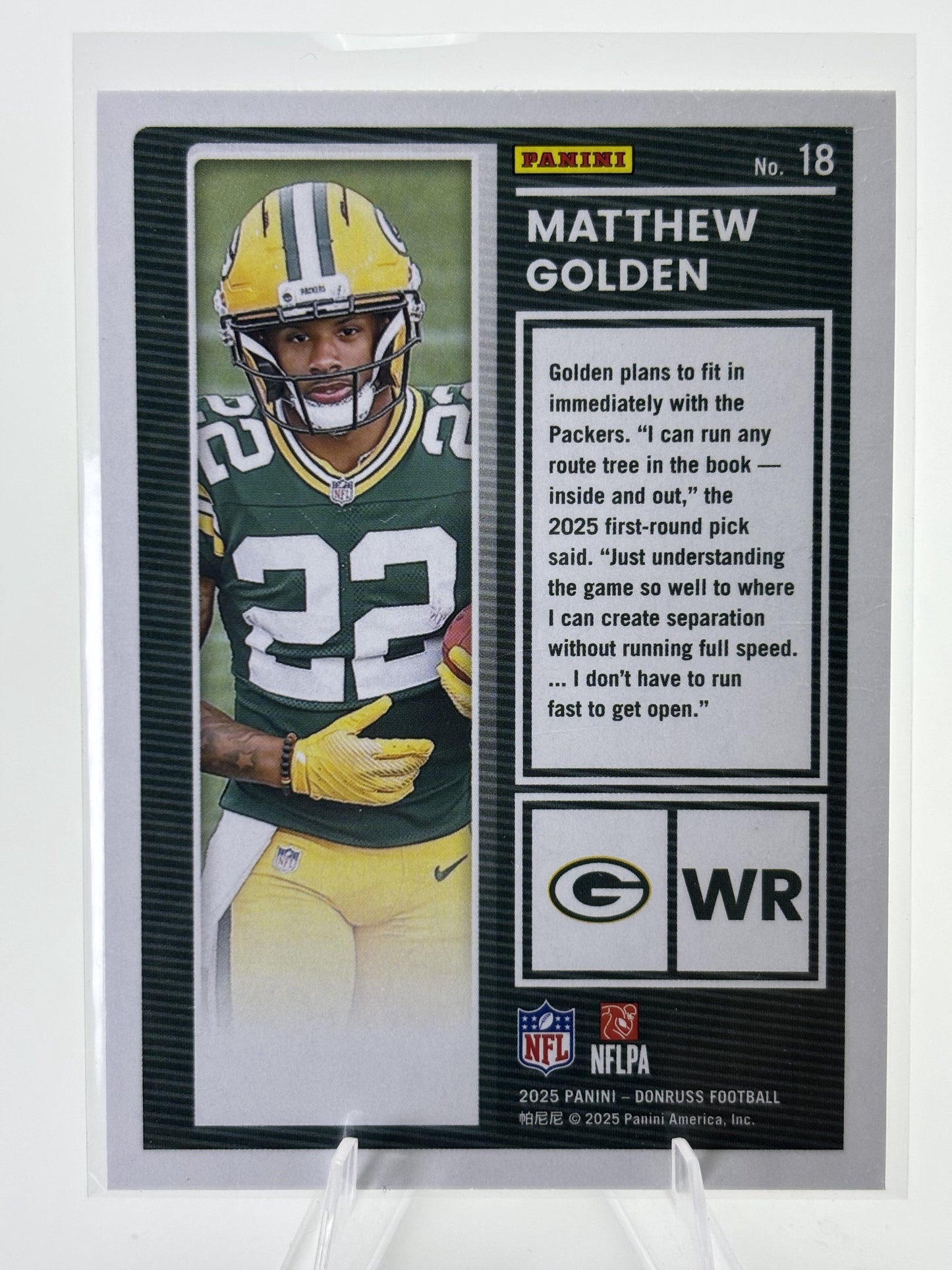 2025 Donruss #18 Matthew Golden The Rookies