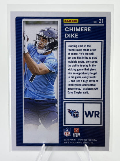 2025 Donruss #21 Chimere Dike The Rookies