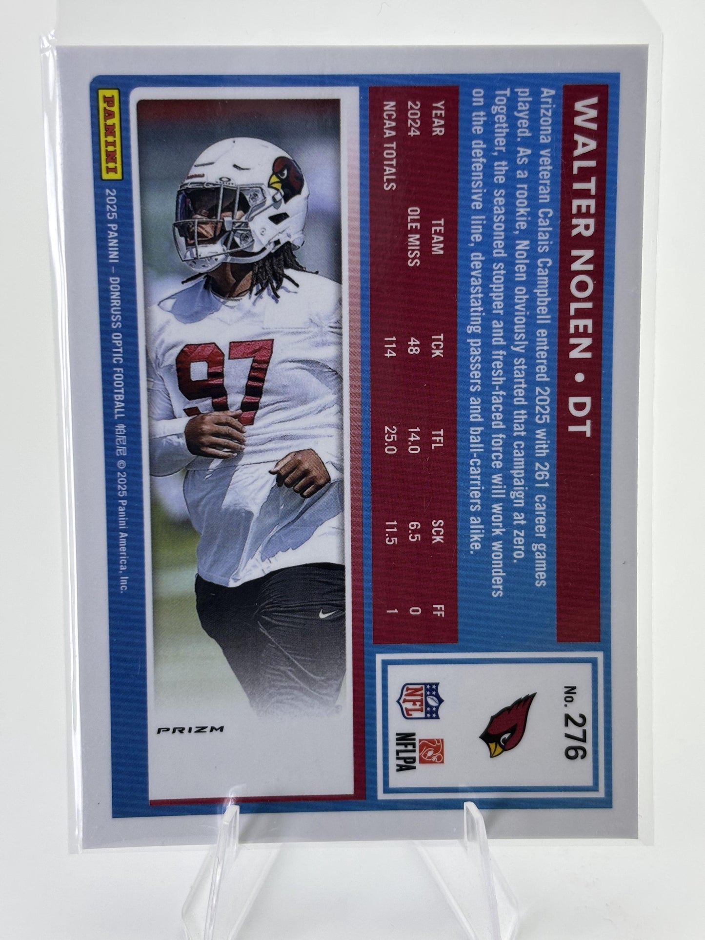 2025 Donruss Optic #276 Walter Nolen Blue Hyper