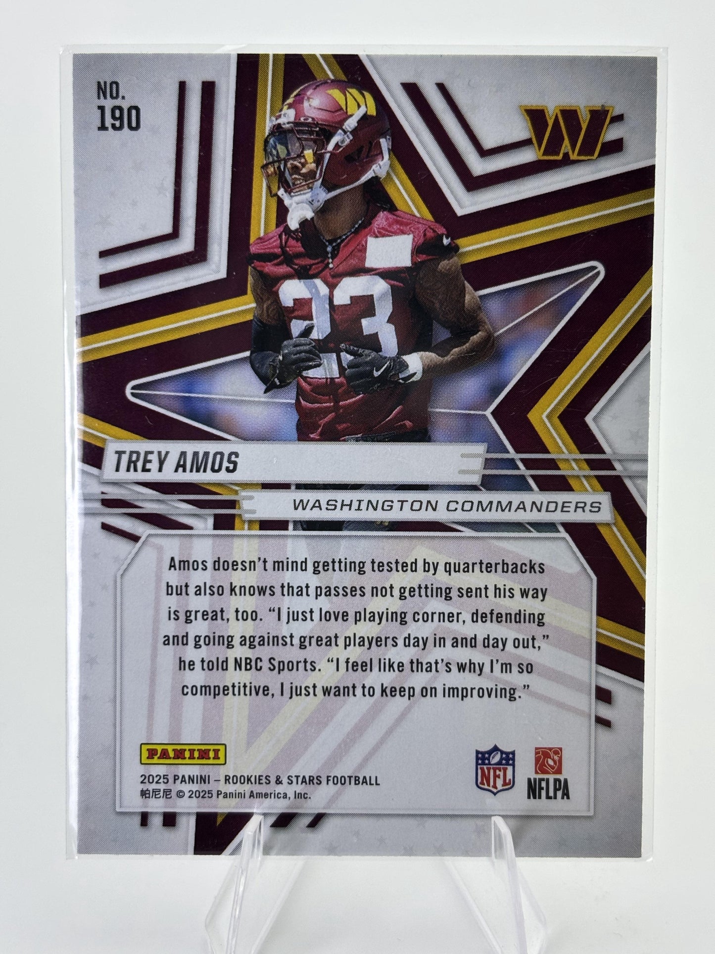 2025 Panini Rookies & Stars #190 Trey Amos