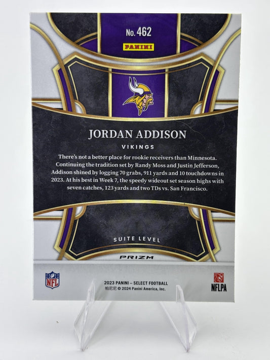 2023 Panini Select #462 Jordan Addison Silver Prizms