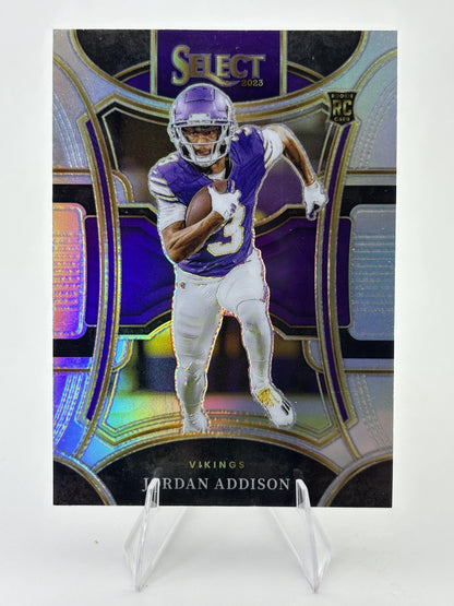 2023 Panini Select #462 Jordan Addison Silver Prizms