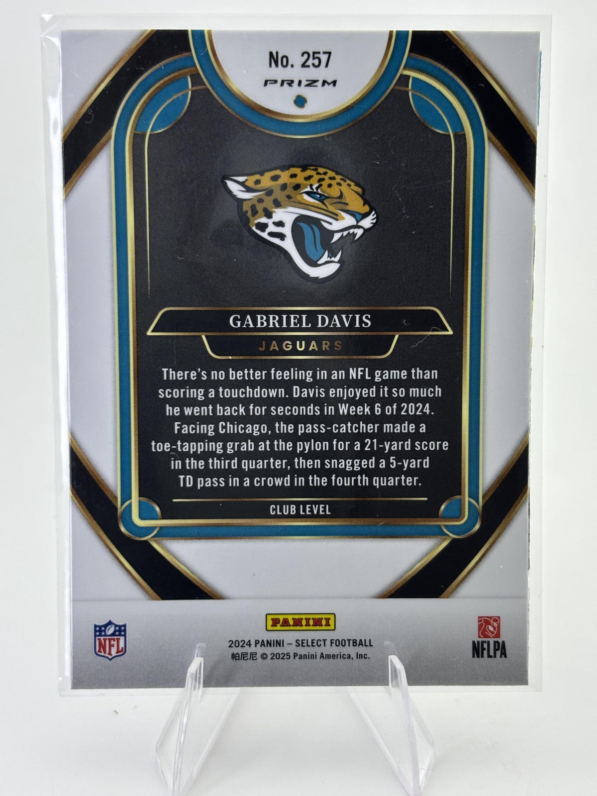 2024 Panini Select #257 Gabriel Davis Red & Yellow Prizm Shock