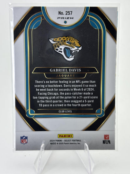 2024 Panini Select #257 Gabriel Davis Red & Yellow Prizm Shock