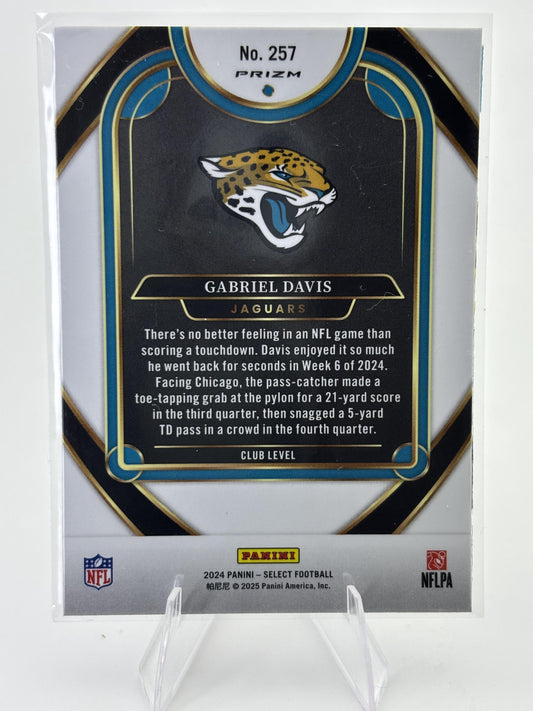 2024 Panini Select #257 Gabriel Davis Red & Yellow Prizm Shock