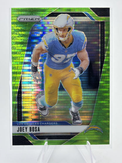 2024 Panini Prizm #161 Joey Bosa Neon Green Pulsar