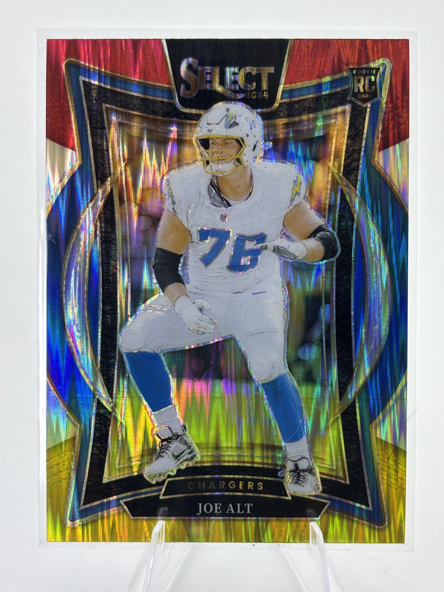 2024 Panini Select #82 Joe Alt Red & Yellow Prizm Shock