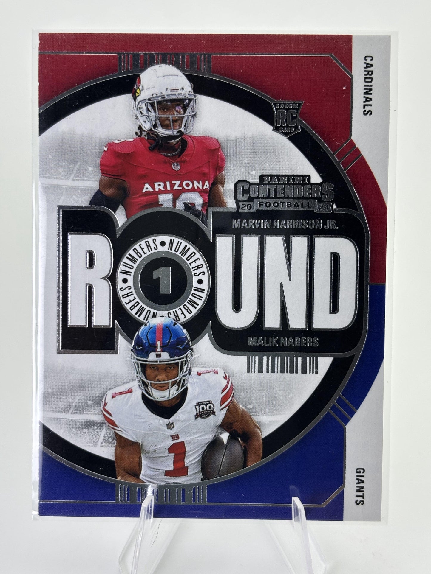 2024 Panini Contenders #2 Malik Nabers / Marvin Harrison Jr. Round Numbers
