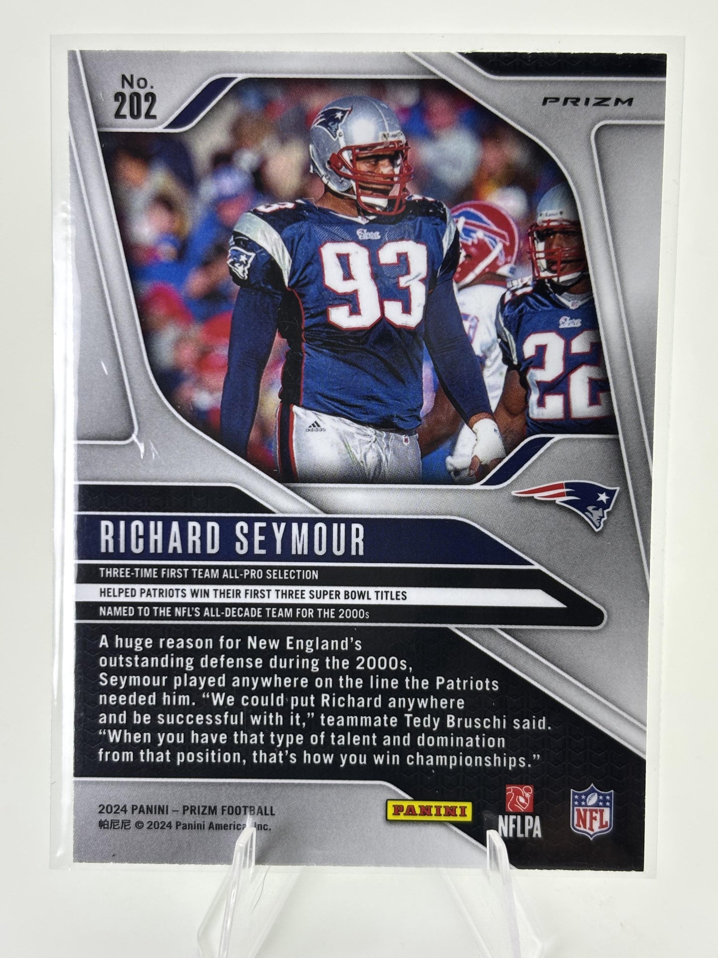 2024 Panini Prizm #202 Richard Seymour Neon Green Pulsar