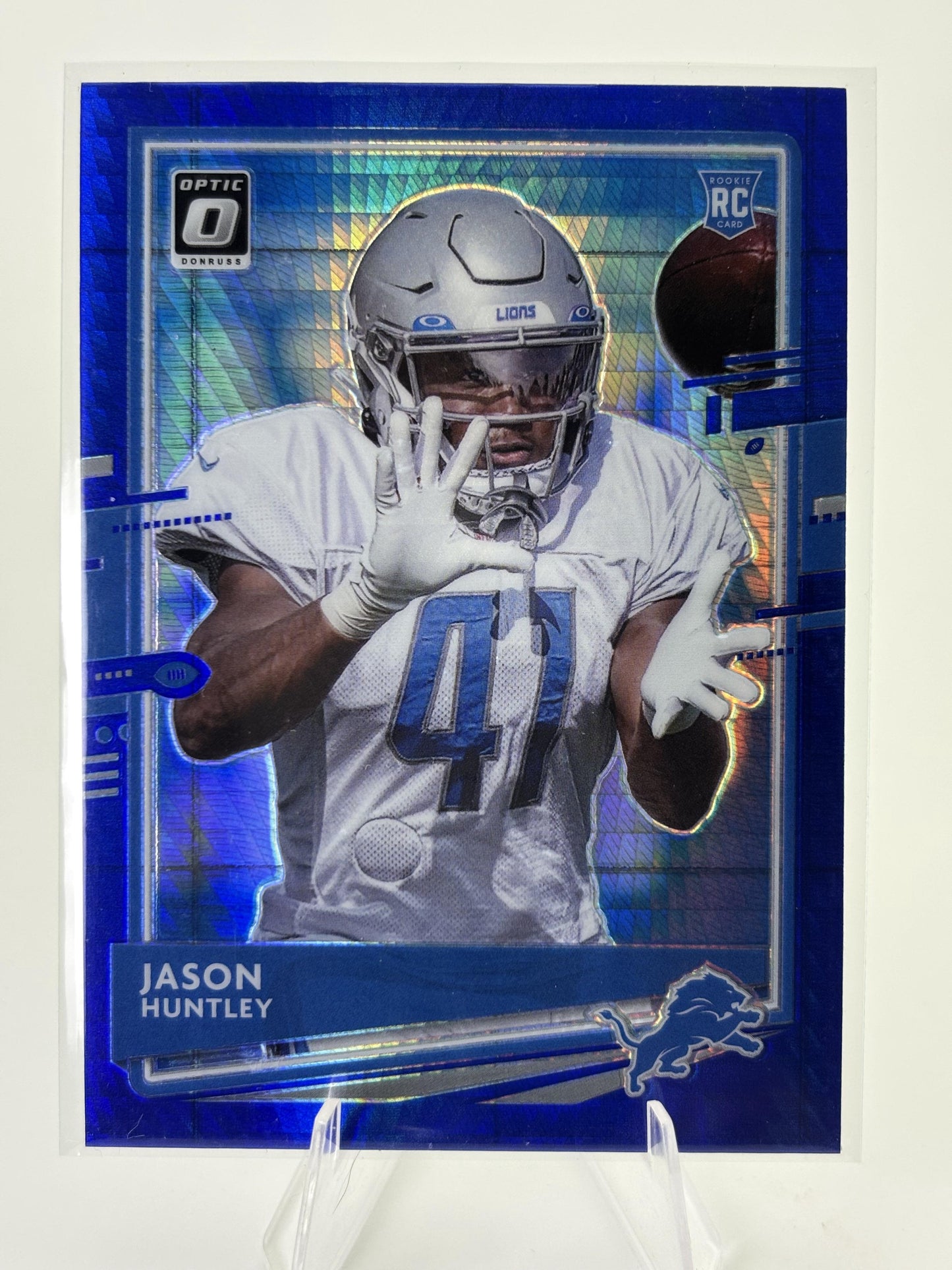 2020 Donruss Optic #104 Jason Huntley Blue Hyper